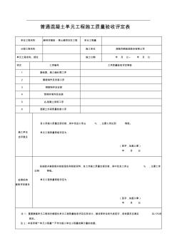 a混凝土坡面框架单元工程施工质量验收评定表 (2)