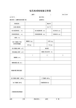 B-6.13-29钻孔桩成桩检验记录表