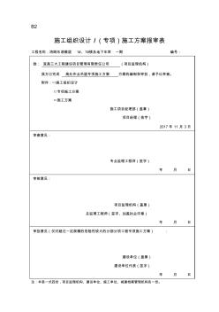 B2施工组织设计专项施工方案报审表(三期)