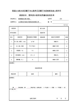 C-1-4+袋装砂井、塑料排水板现场质量检验报告单