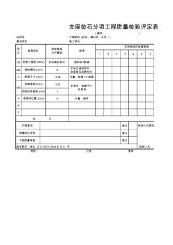 C-8.12.5-1支座垫石分项工程质量检验评定表