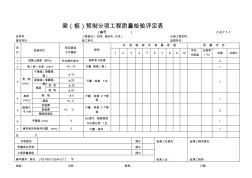 C-8.7.1-1梁(板)预制分项工程质量检验评定表