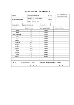 C.0.1自動噴水滅火系統(tǒng)施工過程質量檢查記錄