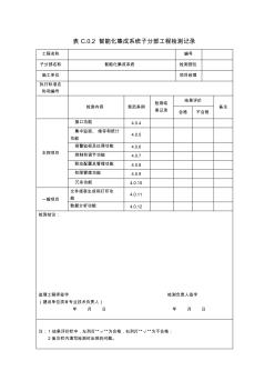 C.0.2智能化集成系統(tǒng)子分部工程檢測記錄