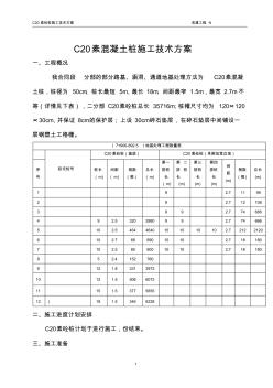 C20素混凝土桩施工方案 (2)