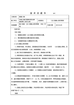 C25混凝土拱形骨架技术交底