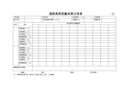 C5-道路高程测量成果记录表