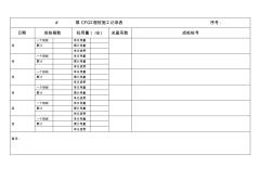 CFG工程桩施工记录表