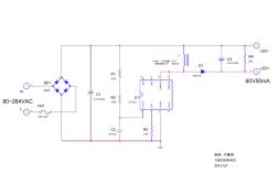 CL1221_LED电源驱动3W非隔离线路图