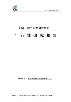 CNG加气母站建设项目可行性研究报告