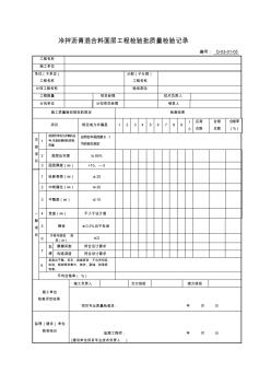 D-03-01-05冷拌沥青混合料面层工程检验批质量检验记录