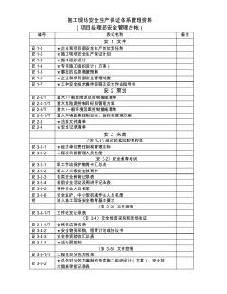 DGJ08-903-2003表式(施工現(xiàn)場安全生產(chǎn)保證體系管理資料)