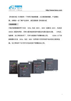 dw17-1900万能式断路器德力西