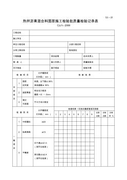 G2—20热拌沥青混合料面层施工检验批质量检验记录 (2)