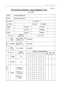 G2—20热拌沥青混合料面层施工检验批质量检验记录 (3)