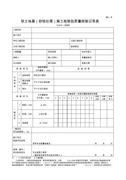 G2—9软土路基(砂桩处理)施工检验批质量检验记录