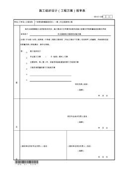 GD-C1-326、施工组织设计(工程方案)报审表