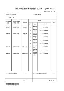 GD-C1-3212分項(xiàng)工程質(zhì)量驗(yàn)收檢驗(yàn)批劃分方案