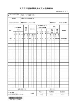 GD-C4-6353土方开挖后桩基础复核及桩质量检查