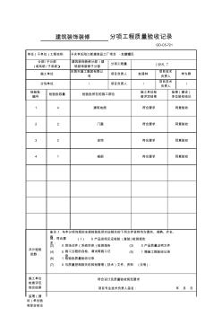 GD-C5-721分項(xiàng)工程質(zhì)量驗(yàn)收記錄-建筑裝飾裝修