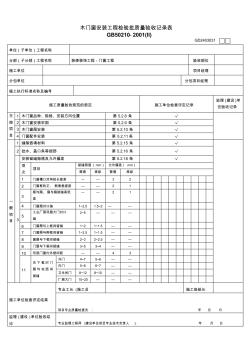GD2403031木門窗安裝工程檢驗批質(zhì)量驗收記...