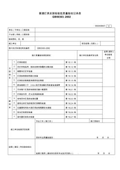 GD2406037普通燈具安裝檢驗批質(zhì)量驗收記錄表