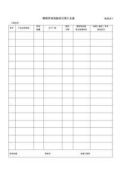 GJ2.2.1钢构件进场验收记录汇总表GJ2.2.1