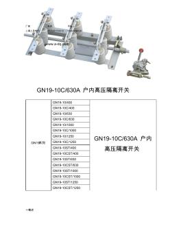 GN19-10C-630高压隔离开关