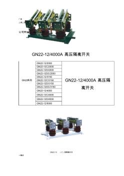 GN22-12-4000高压隔离开关