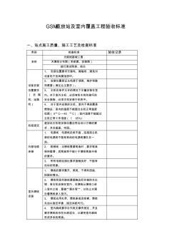 GSM直放站及室内覆盖工程验收标准