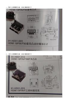 HDMI插座立式与卧式元件封装