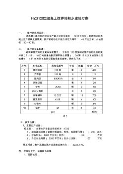 HZS1120站混凝土搅拌站设计方案