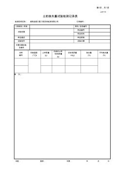 JJ0113土的烧失量试验检测记录表