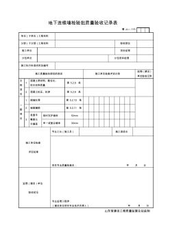 JJ115地下连续墙检验批质量验收记录表