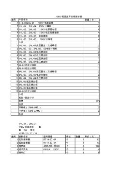 KV高低壓開(kāi)關(guān)柜報(bào)價(jià)表