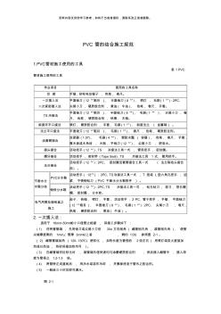 PVC管的结合施工规范模板