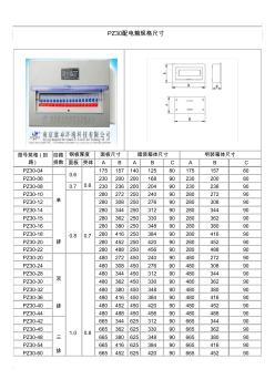 PZ30配电箱规格尺寸(20200927145520)