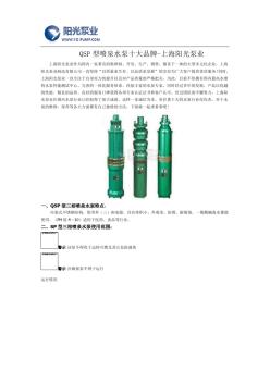 QSP型喷泉水泵十大品牌-上海阳光泵业