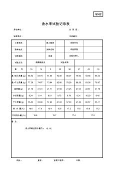 S102含水量试验记录表(路基)1111