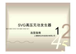 SVG高压无功发生器选型和安装
