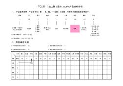 TCLID08年产品编码说明