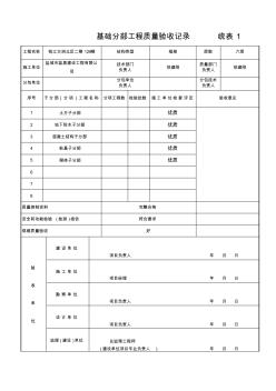 TJ4.1.0地基与基础分部工程质量验收记录