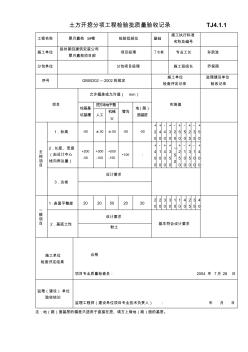 TJ4.1.1土方開挖分項(xiàng)工程檢驗(yàn)批質(zhì)量驗(yàn)收記錄