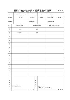 TJ4.3.23.1塑料门窗安装分项工程质量验收记录