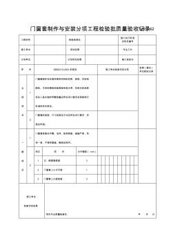 TJ4.3.42门窗套制作与安装分项工程检验批质量验收记录