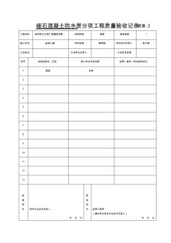 TJ4.4.7.1細石混凝土防水層分項工程質(zhì)量驗收記錄