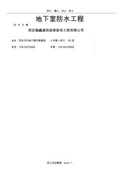 TPZ防水施工方案