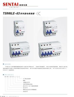 TSM6LE-63系列漏电断路器