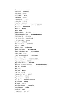 UG術語中英對照表