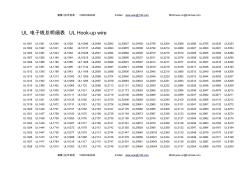 UL电子线总明细表ULHook-upwire